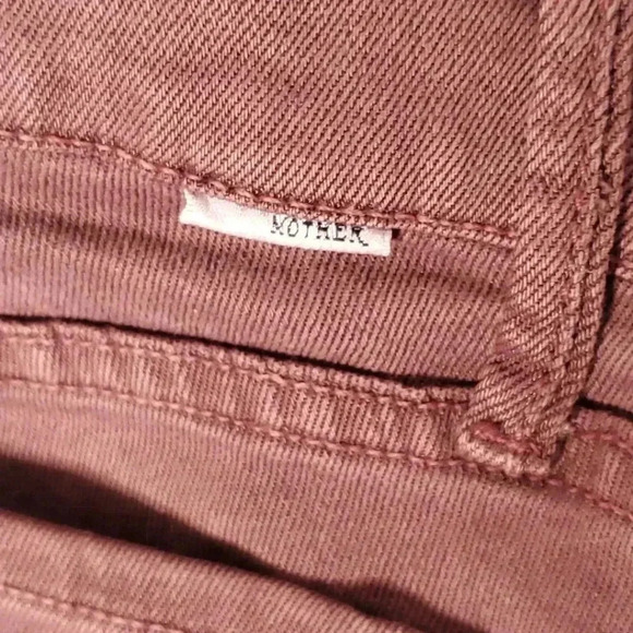 Mother Rascal  Cuff Pop Jeans Stretchy Denim Wild Orchid Sz 24 Mid Rise - Picture 5 of 12